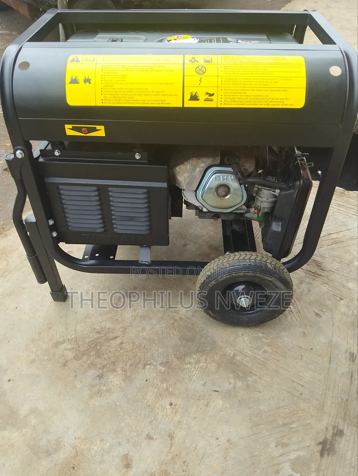 Black 8800 Fireman Automatic Generator