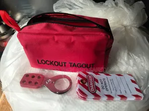 Lockout Tagout (LOTO) Pouch Kit With Hasp & Danger Tags
