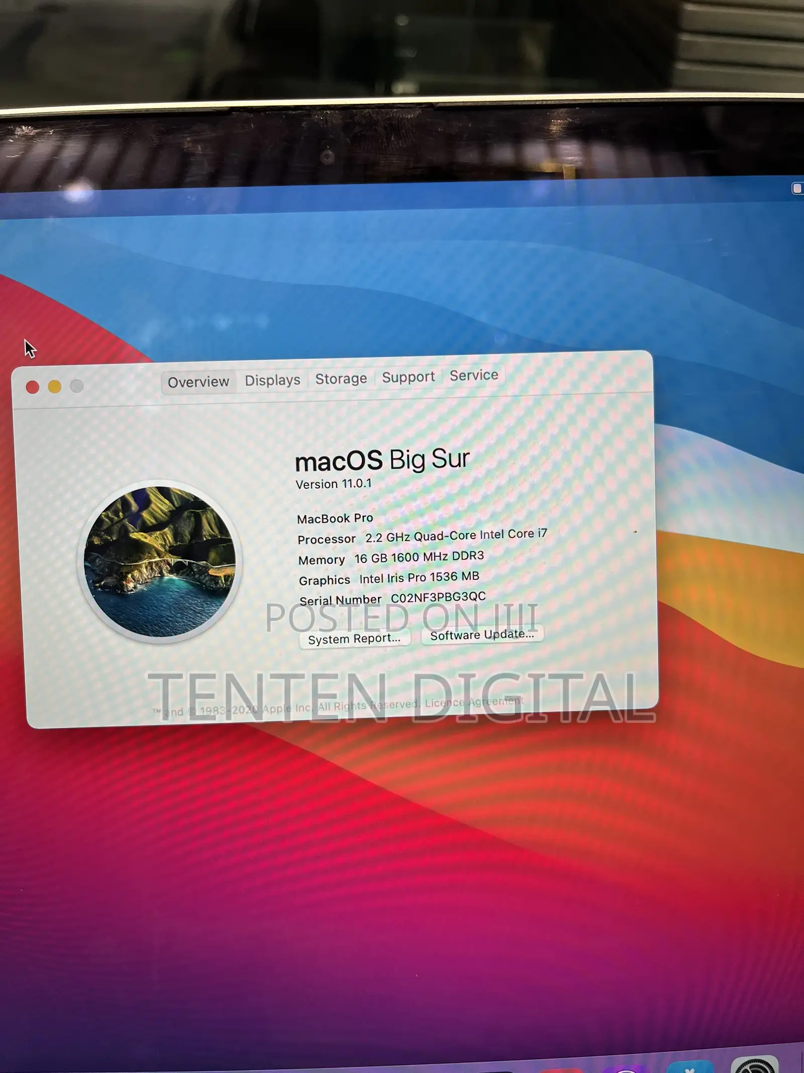 Laptop Apple MacBook 2014 16GB Intel Core i7 SSD 256GB