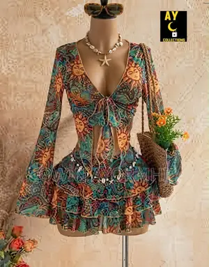2Pcs Top and Skirt