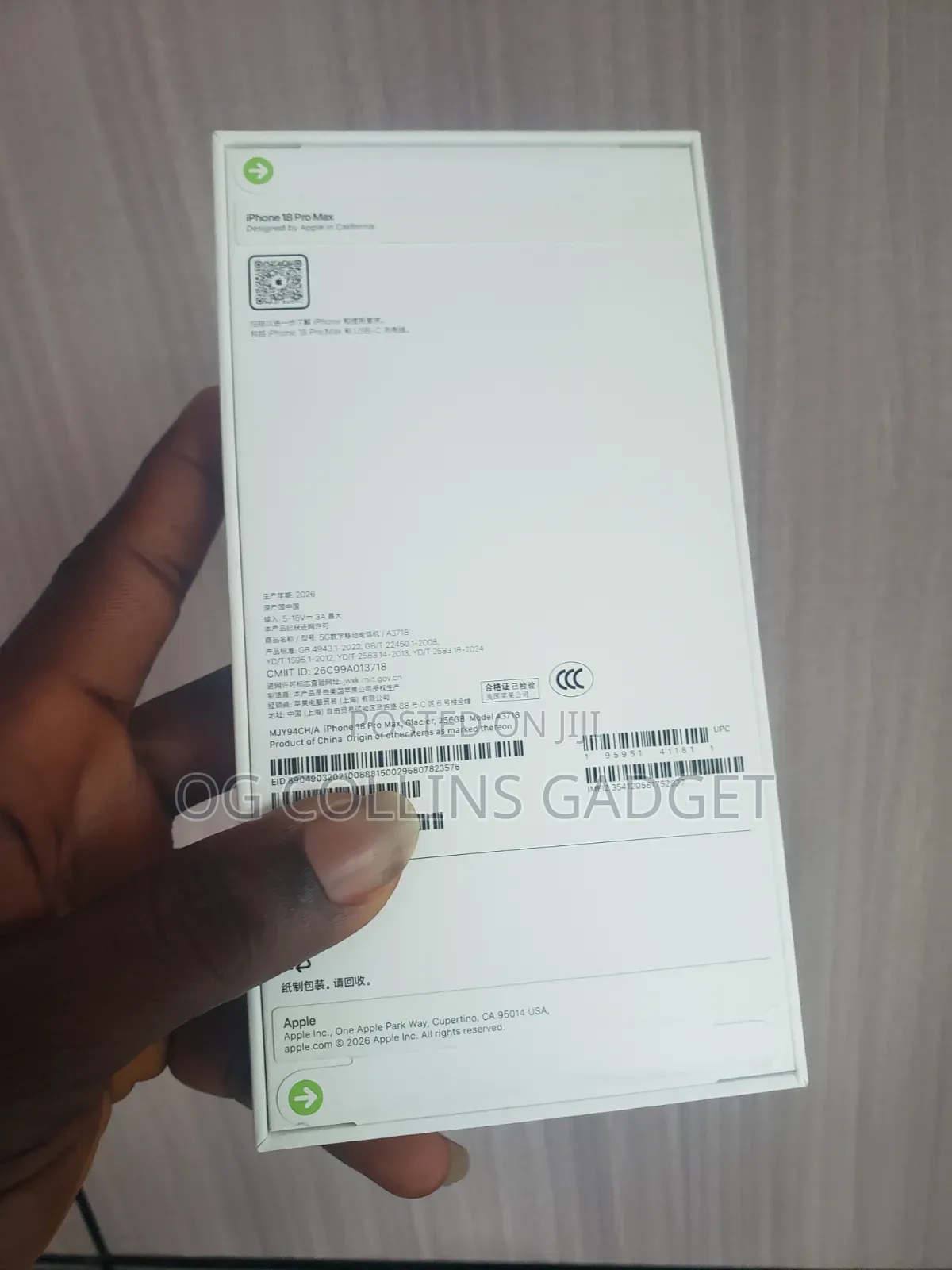 New Apple iPhone 18 Pro Max 256 GB Blue