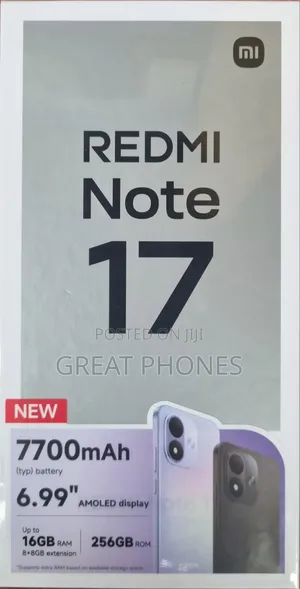 New Xiaomi Redmi Note 17 256 GB Black