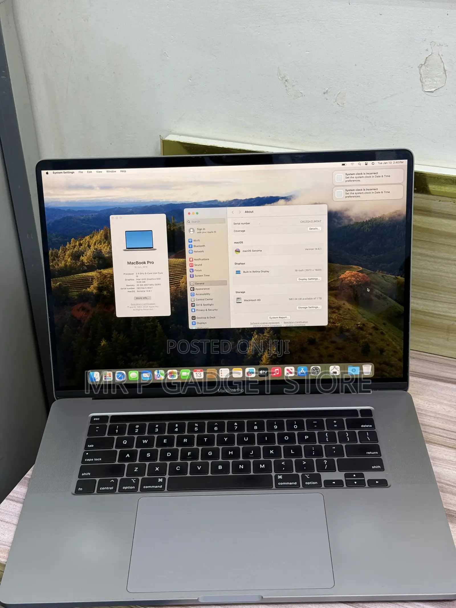 Laptop Apple MacBook Pro 2019 32GB Intel Core i9 SSD 1T