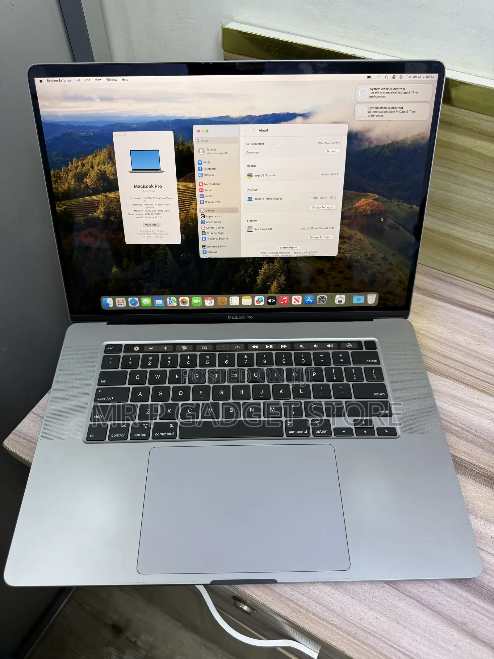 Laptop Apple MacBook Pro 2019 32GB Intel Core i9 SSD 1T