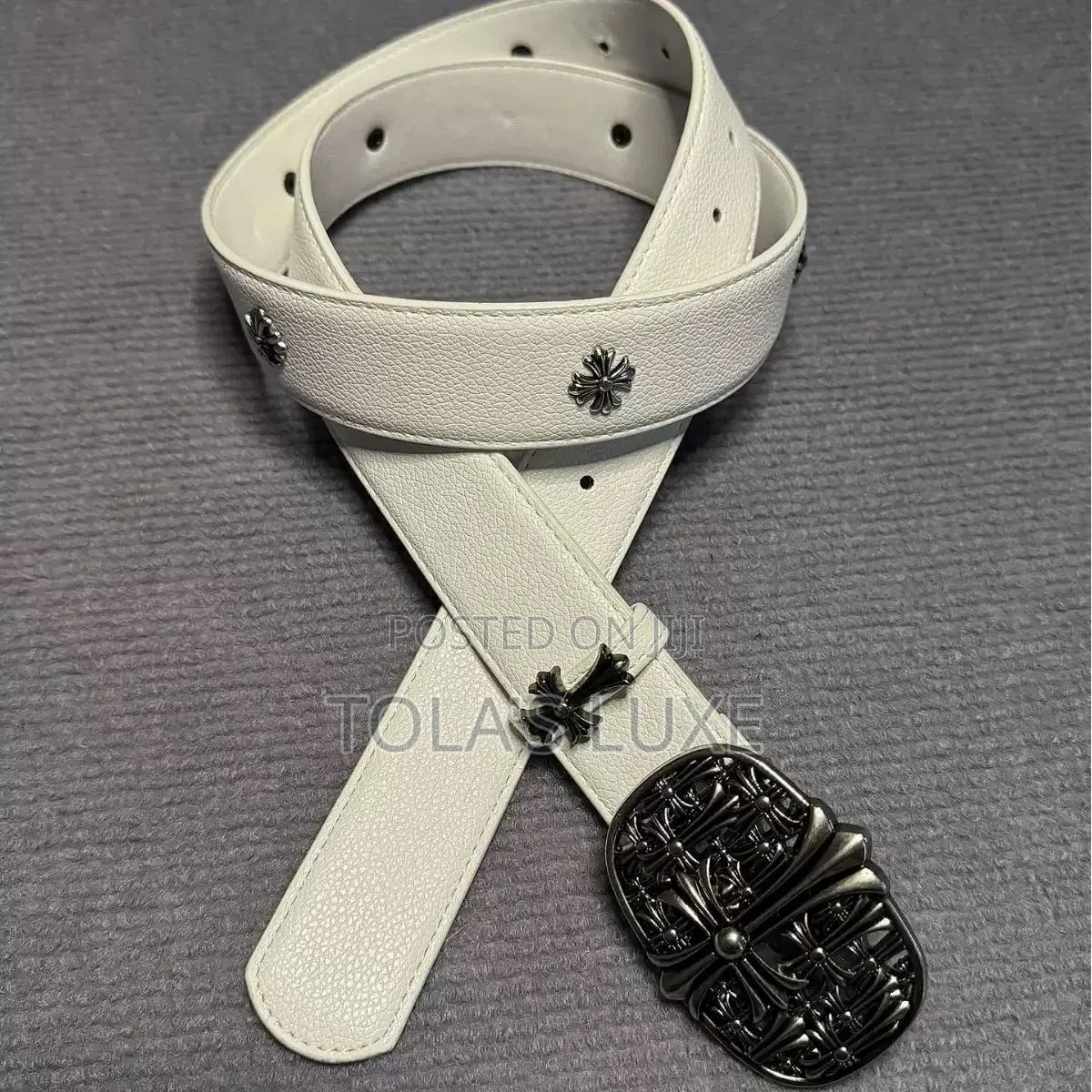 Chrome Belt,Tie,wallet and Rings