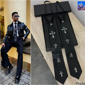Chrome Belt,Tie,wallet and Rings