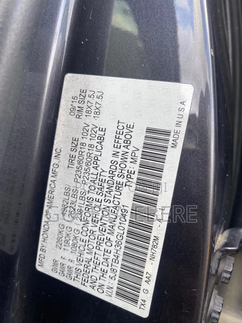 Acura RDX 2016 Gray