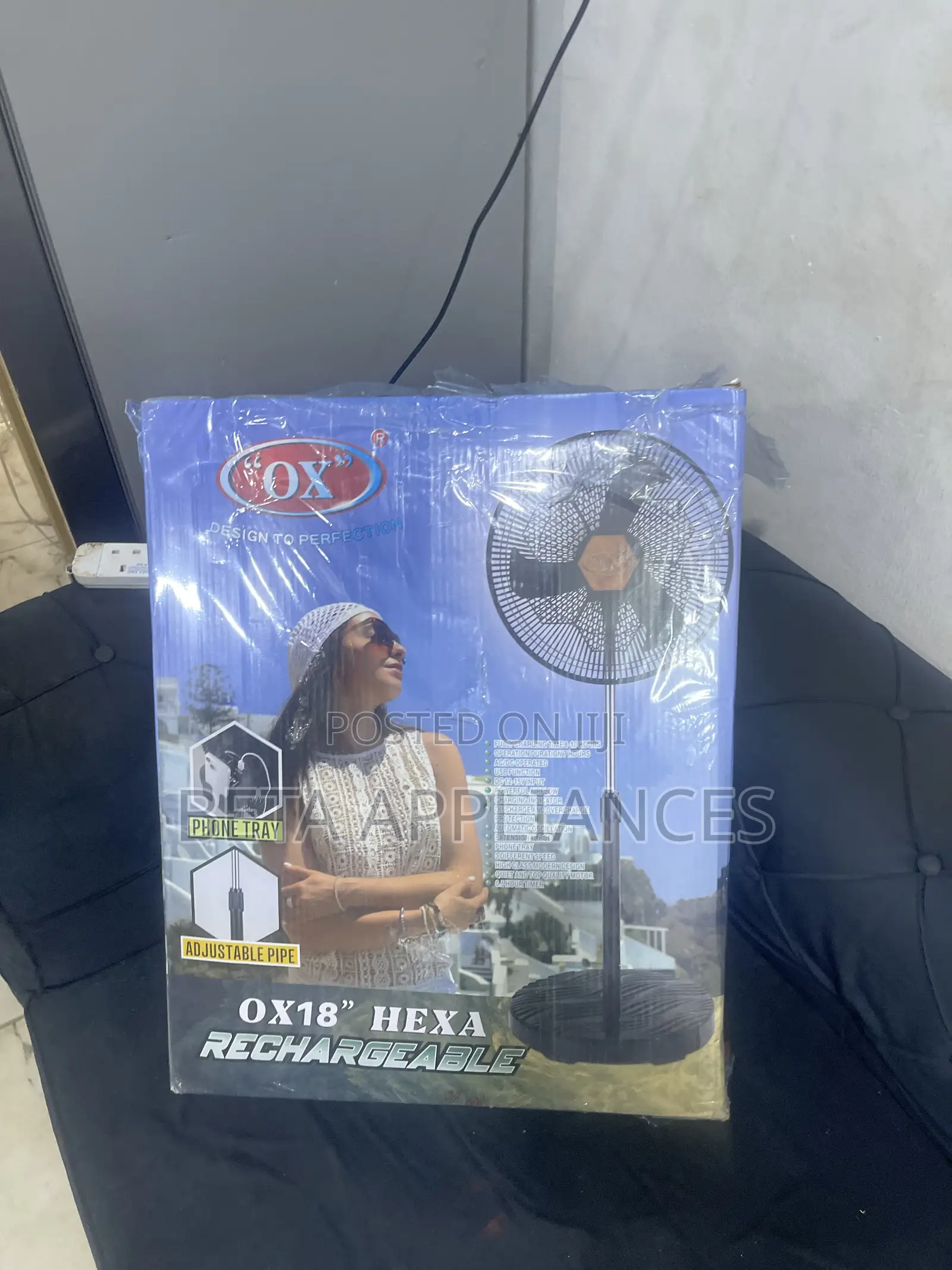 OX Hexa Battery-Powered Rechargeable Fan