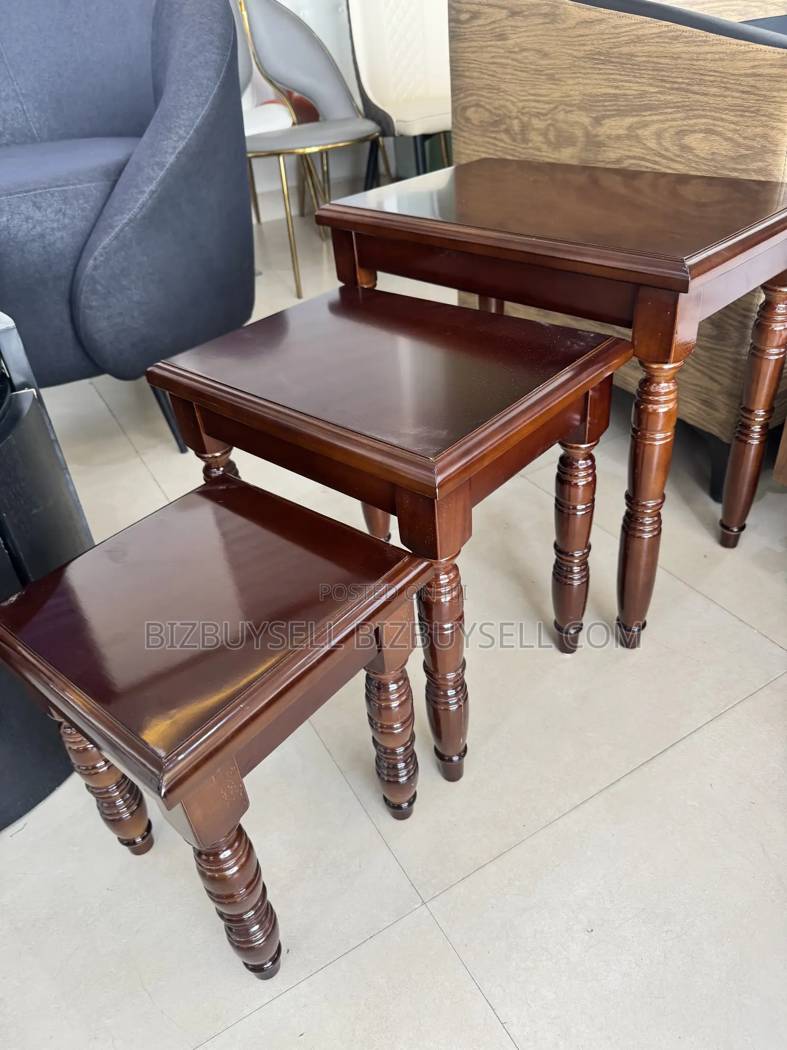 Three Set of Classic Wooden Nesting Side Tables