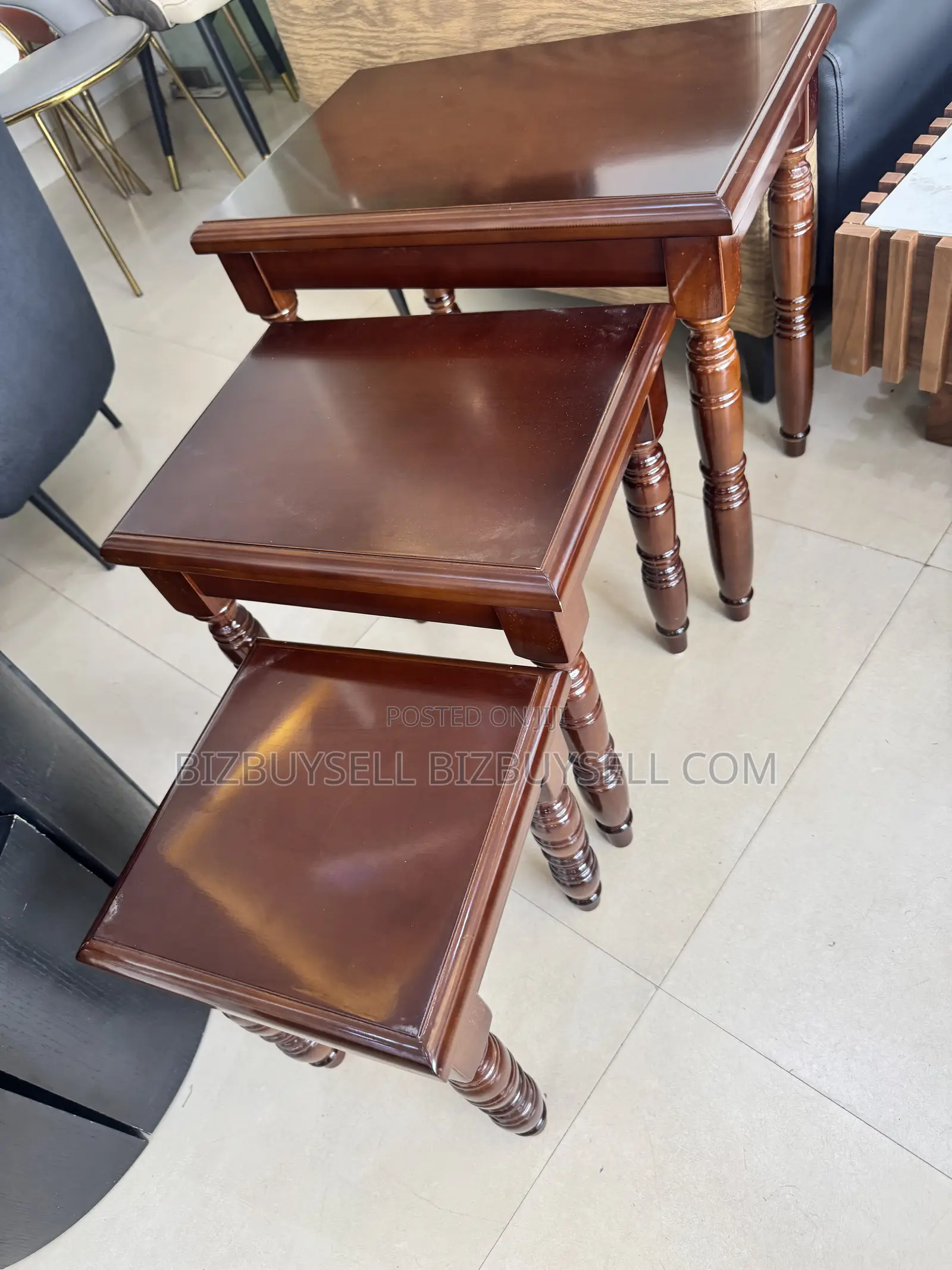 Three Set of Classic Wooden Nesting Side Tables