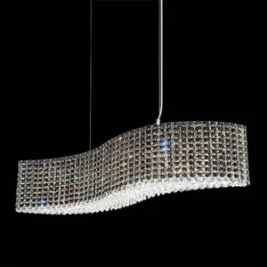 Curved Crystal Pendant Light