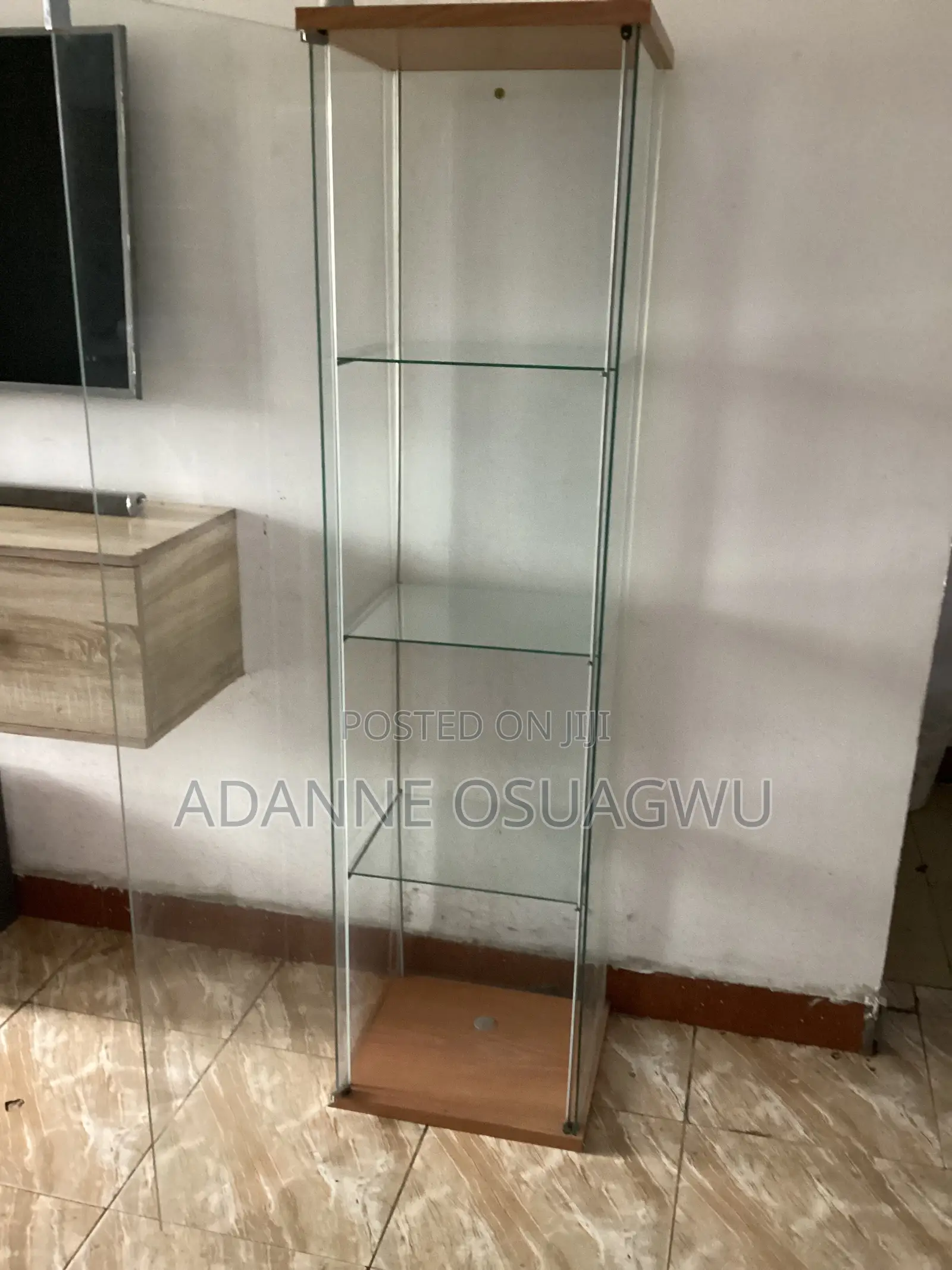 Tall Glass Display Shelf