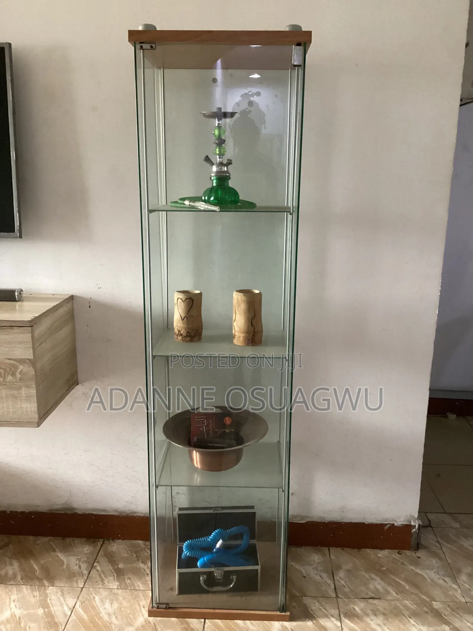 Tall Glass Display Shelf
