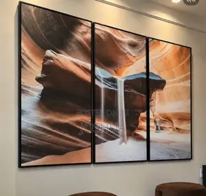 Split Canvas Wooden Wall Frame Waterfall