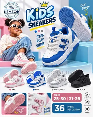 Kids Latest Fashion Sneakers. From Size 25 to 36