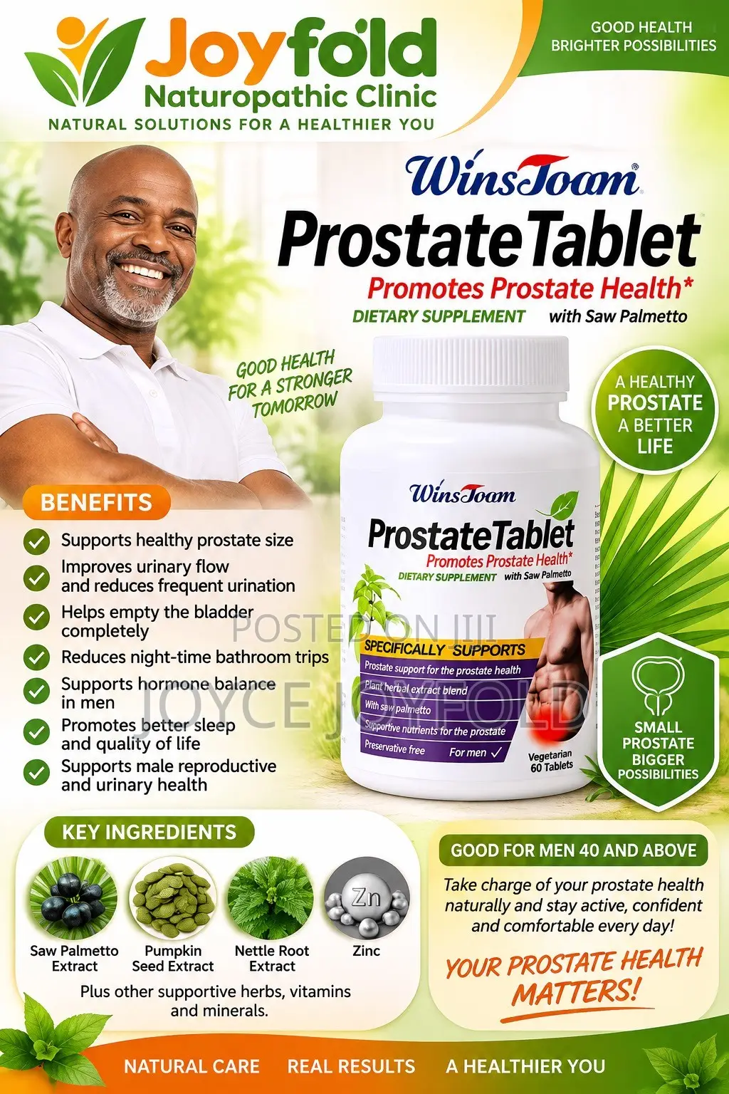 Prostate Tablet - Supports Prostate, Normal Urinary Flow, Bladder