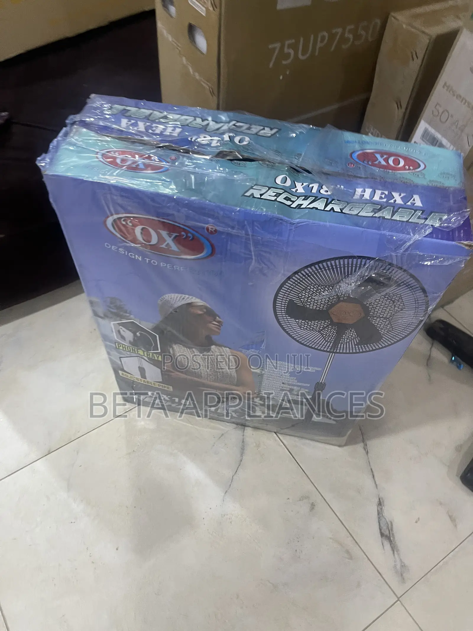 OX Hexa Modern Rechargeable Fan