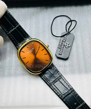 *Patek Phillippe Flat Luxury Leather Wristwatch