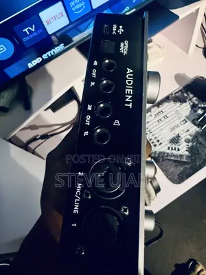Original Shure Sm7db, Audient Interface, and Monitor Earphones