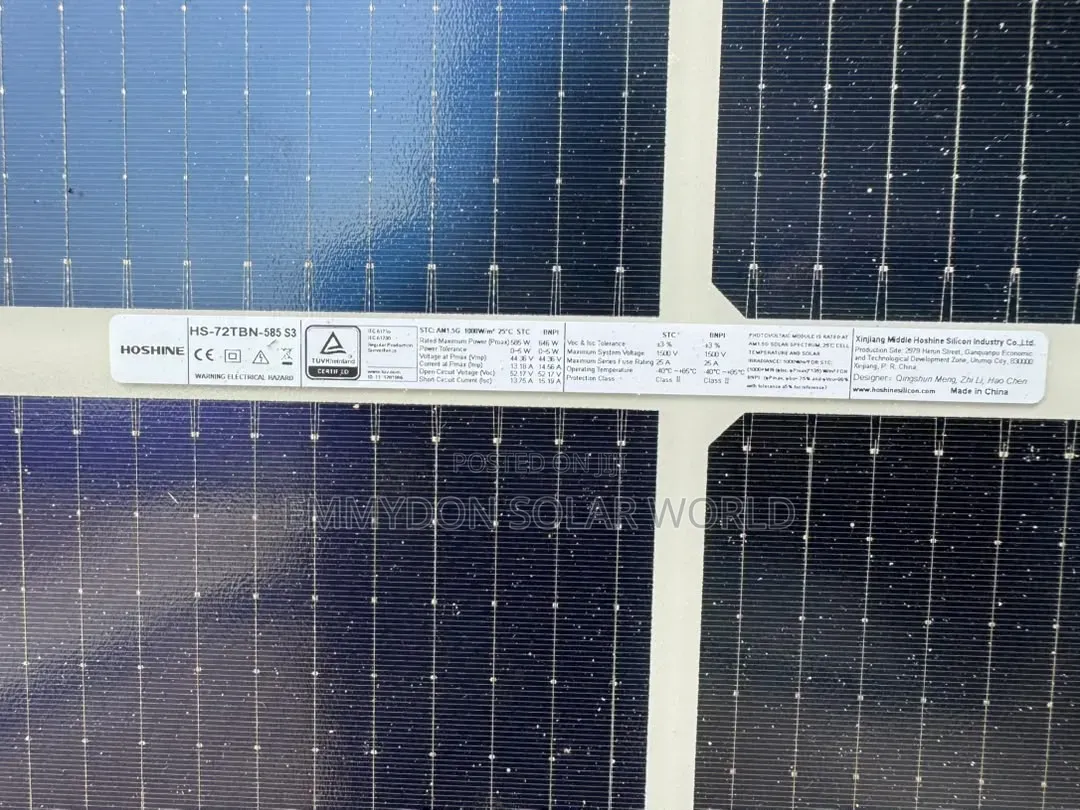 Hoshine Solar Bificial Panel 585w