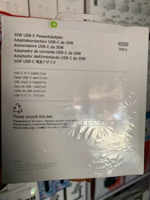Fast Charger 35W Dual USB-C Adapter Type-C Cable Combo Pack