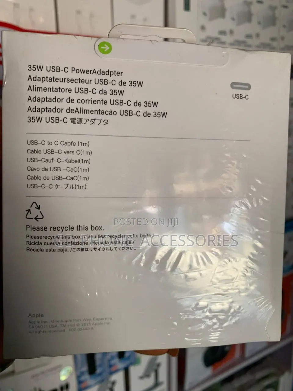 Fast Charger 35W Dual USB-C Adapter Type-C Cable Combo Pack