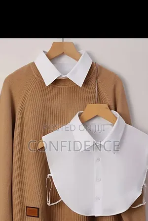 Detachable Fake Shirt Color , Comes in Black and Plain White