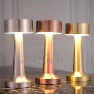 Rechargeable Retro Table Lamp Metal Touch Decor