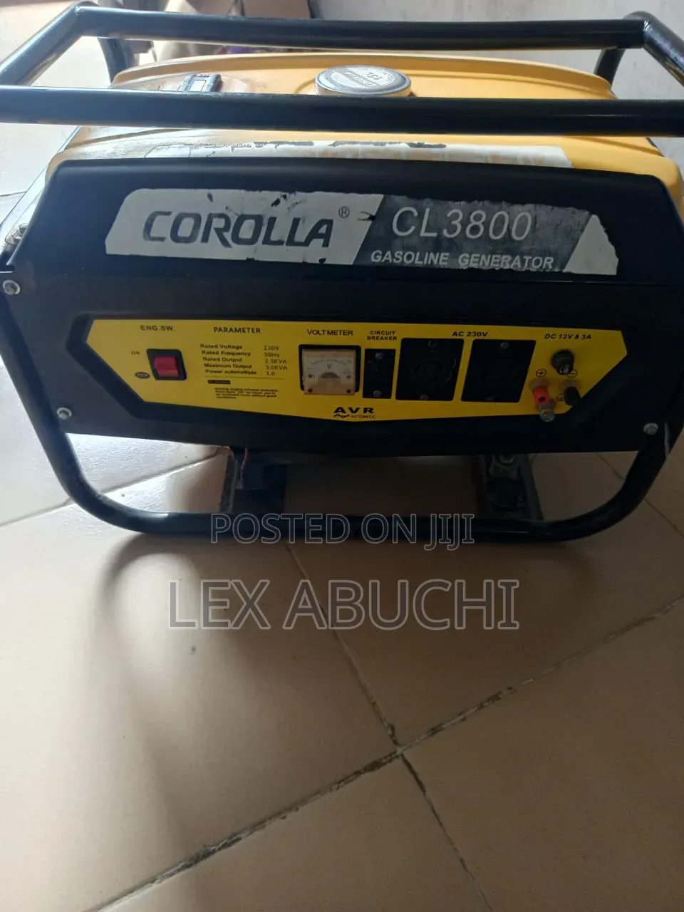 Corolla Gasline Generator CL3800