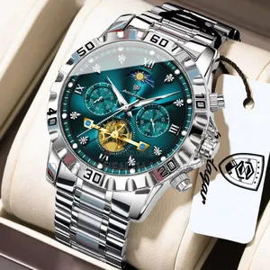 *Poedagar Chain* _Chronograph_ Waterproofs With Sapphire Glass