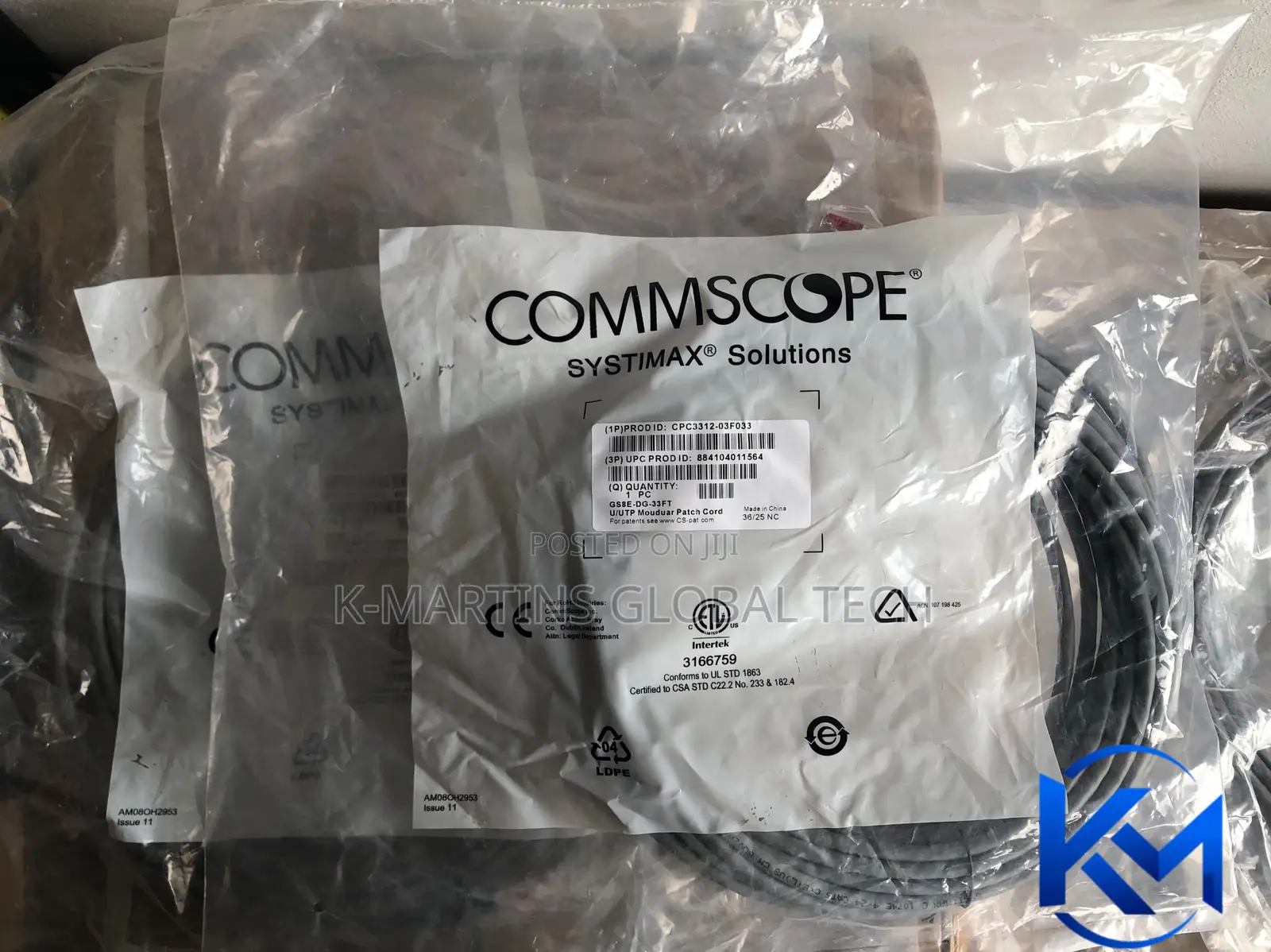 CommScope Cat6 Patch Cord 1m/3m/5m/10m/20m RJ45 Ethernet Network Cable