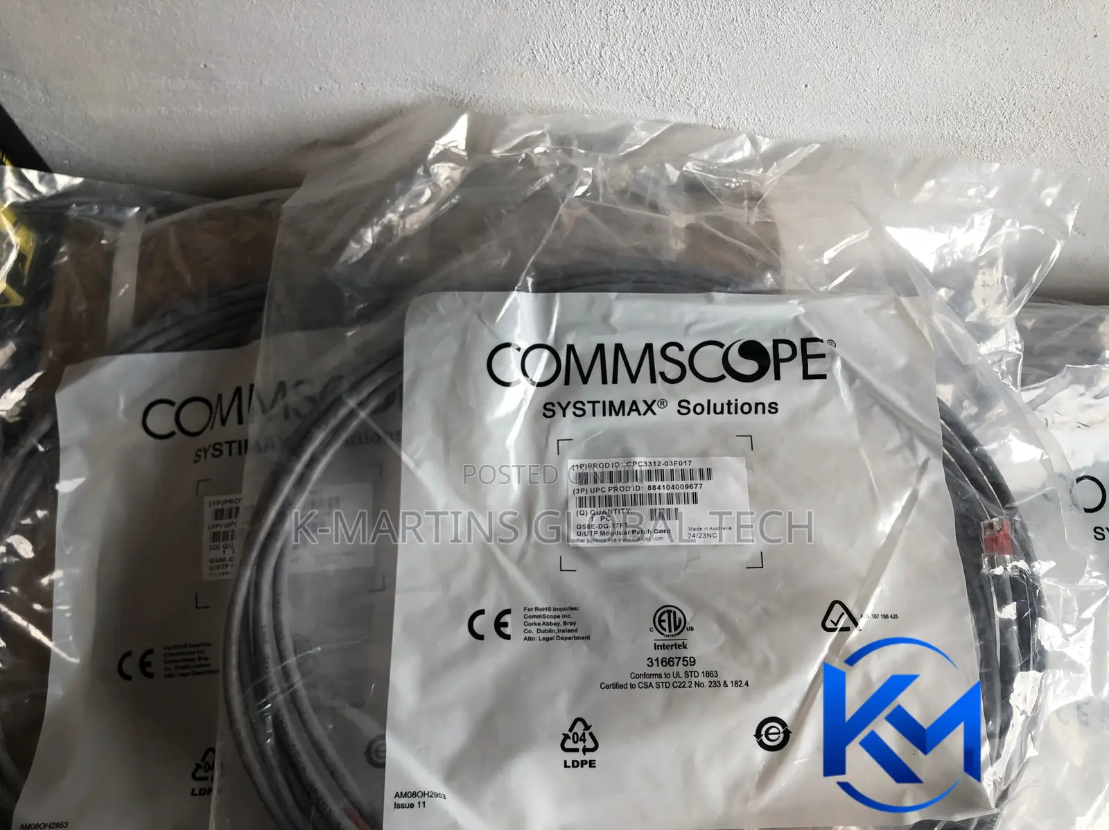 CommScope Cat6 Patch Cord 1m/3m/5m/10m/20m RJ45 Ethernet Network Cable
