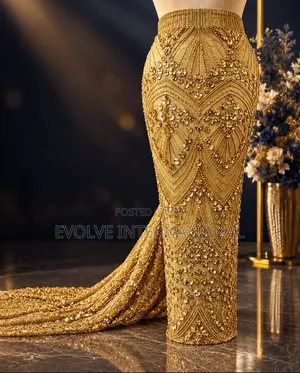 Golden Beaded Lace