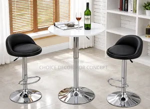 2 PCS of Stools and 1 PC Adjustable Wine Table