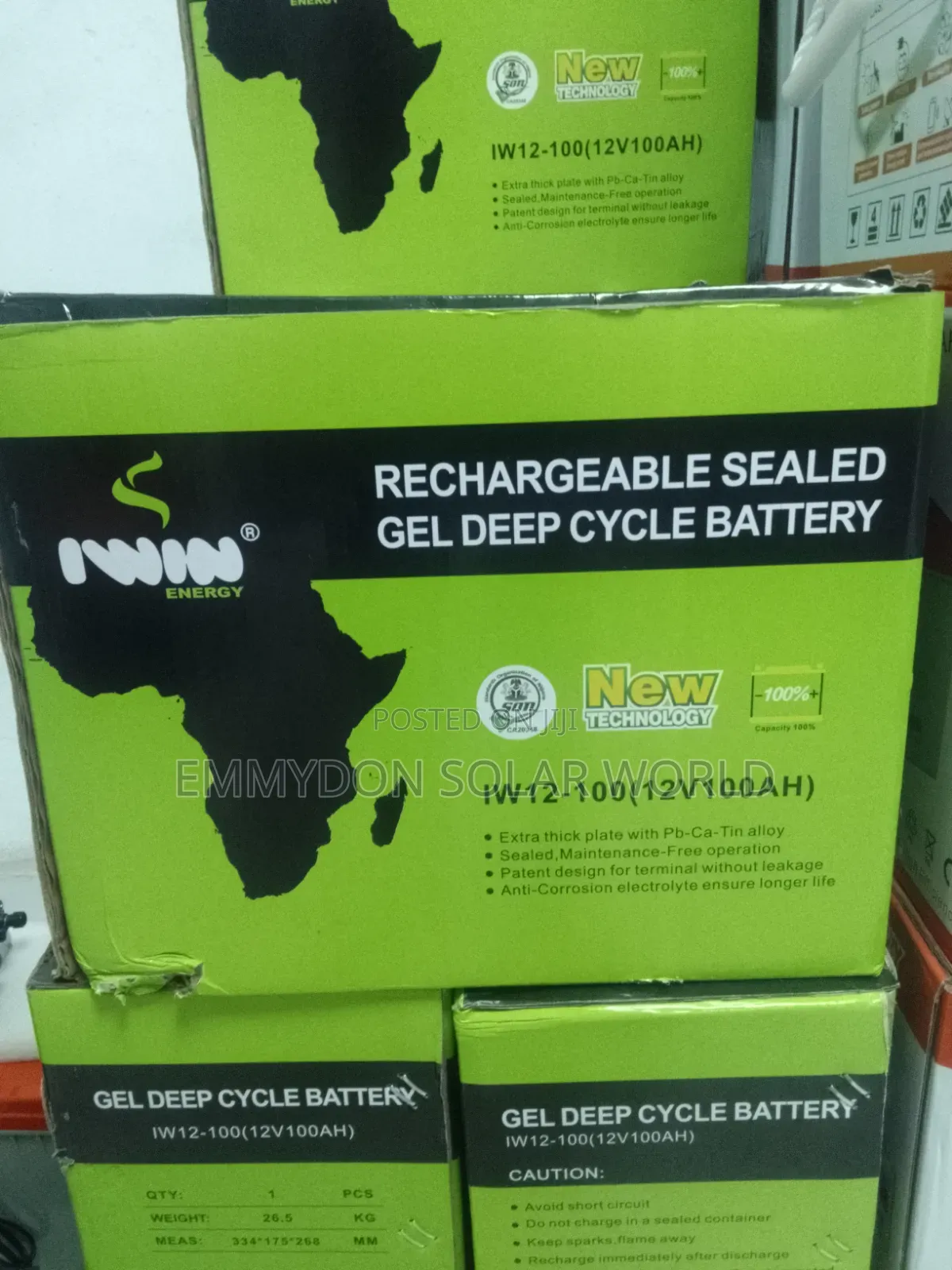 IWIN Solar Gel Cycle Battery 100amps