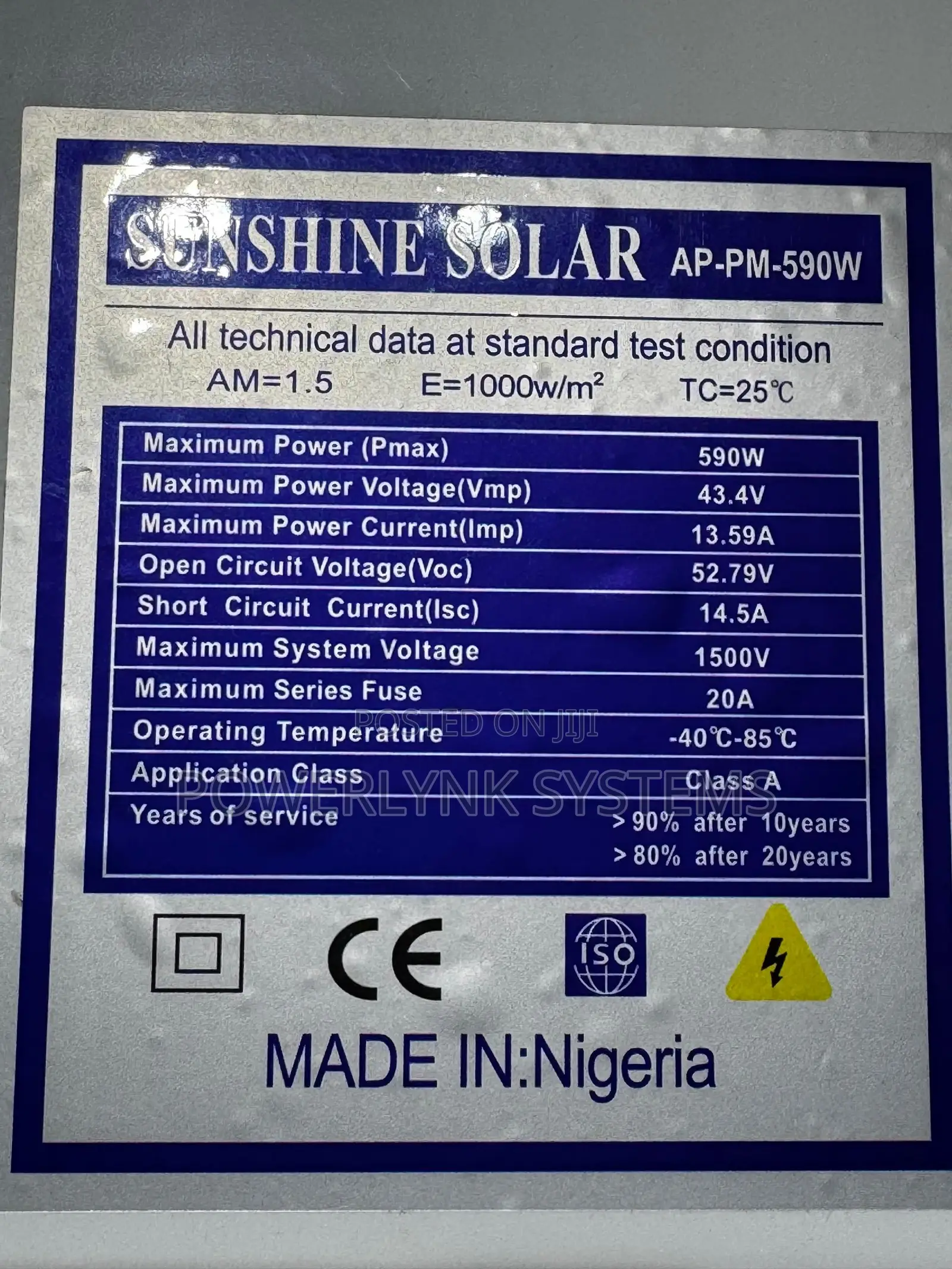 Sunshine 590W Solar Panels