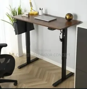 Electric Adjustable Standing Desk - Brown Top