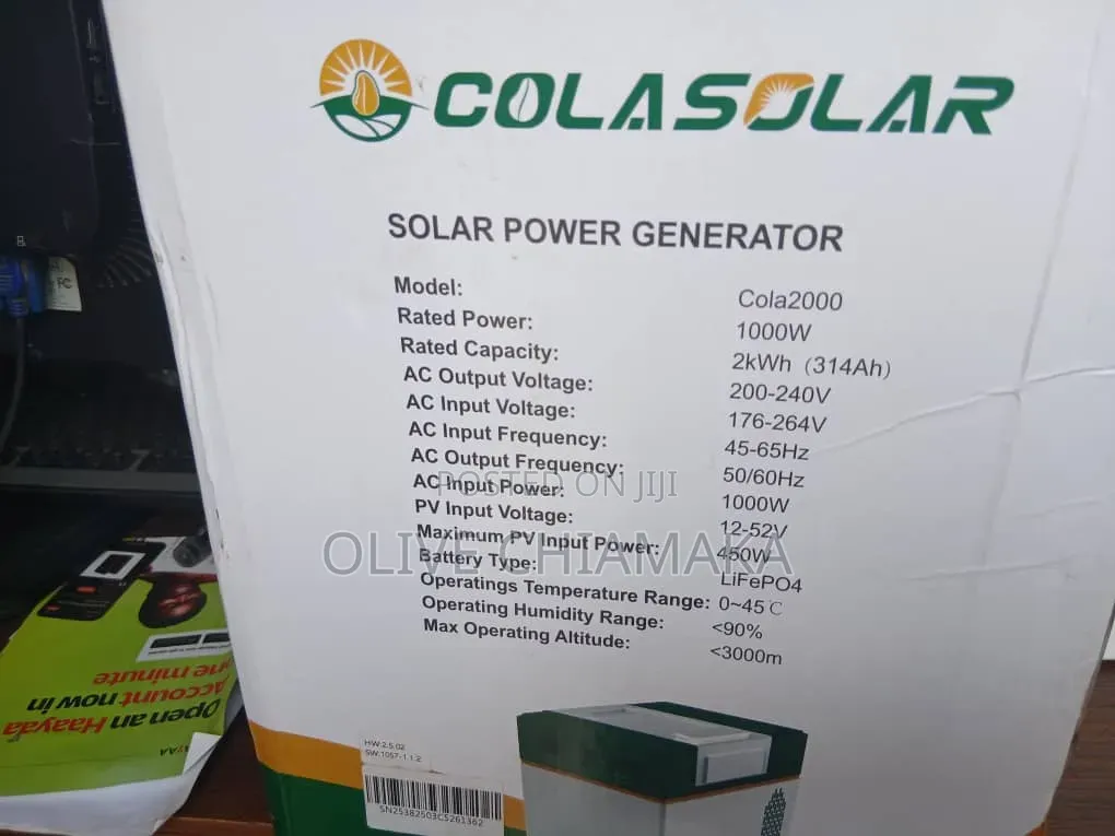 Cola Solar Generator 2000W