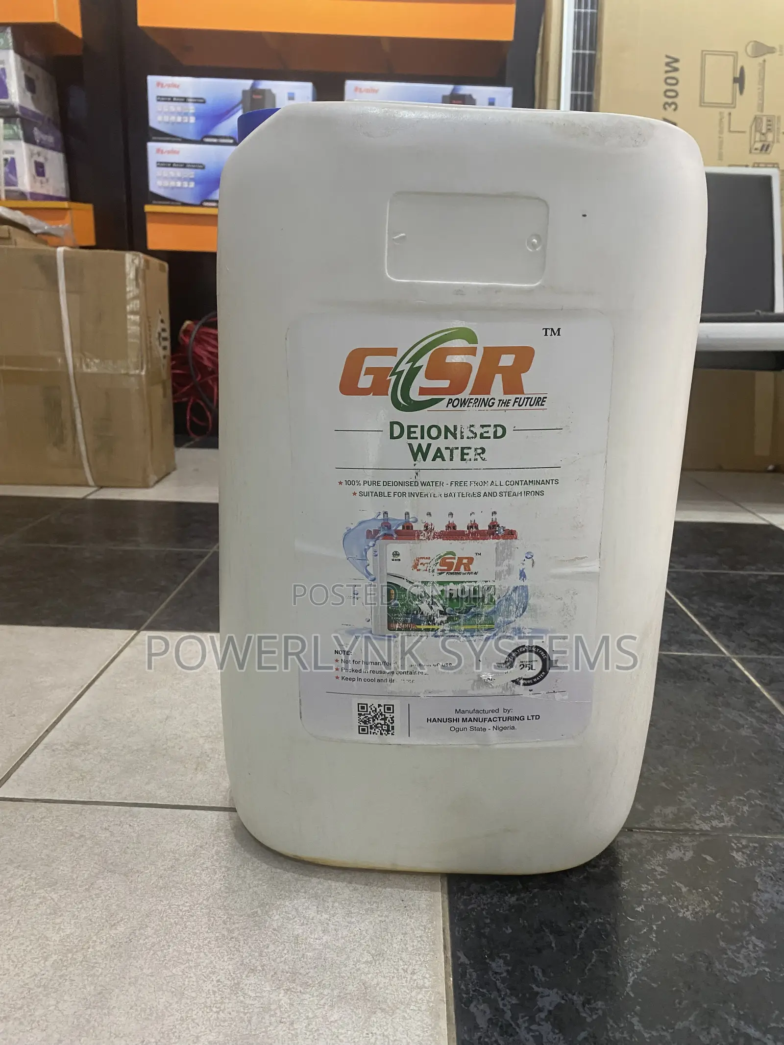GSR 25 Litres Deionized Water
