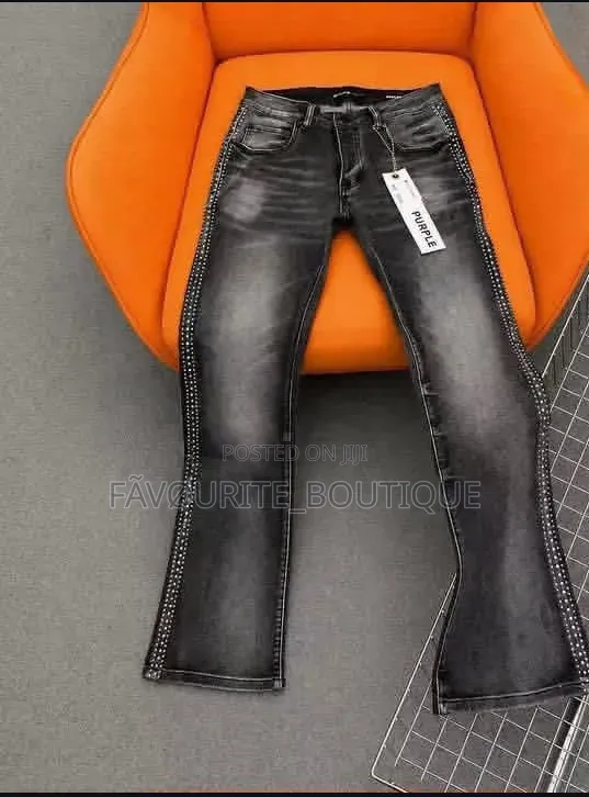 PURPLE BRANDTM Diamond Studded Stacked Jeans