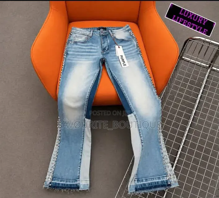 PURPLE BRANDTM Diamond Studded Stacked Jeans