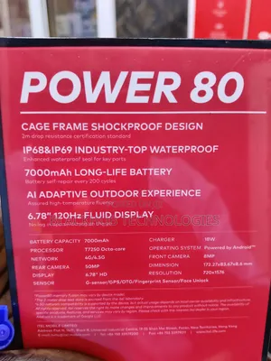 New Itel Power 80 128 GB Black