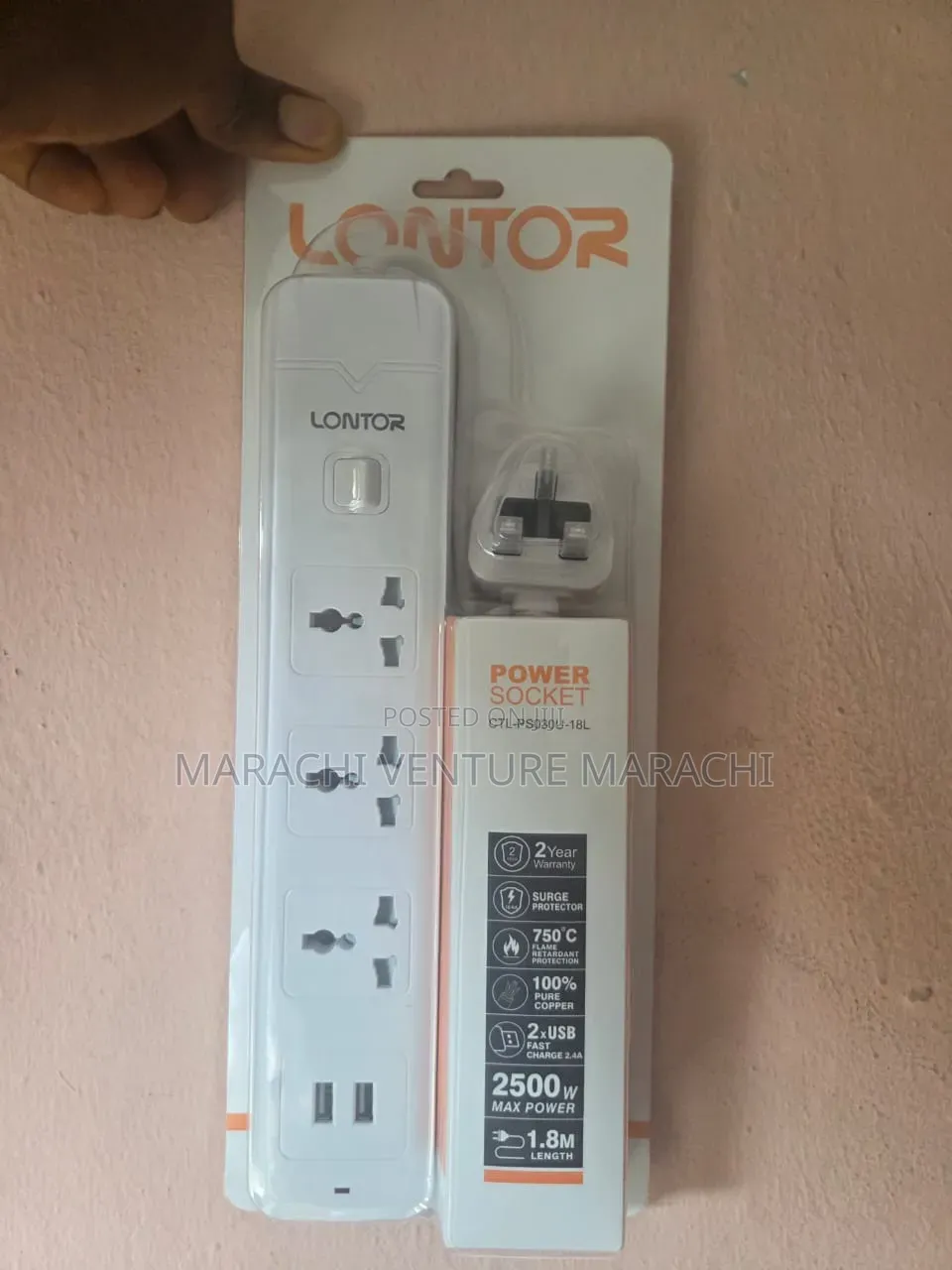 Lontor 3way Power Socket Sorge Perotector
