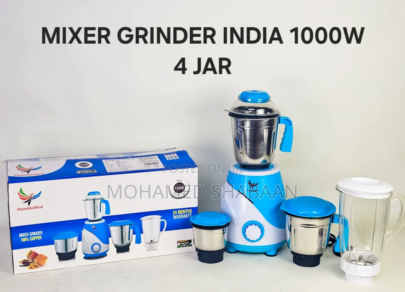 HumbleBird Mixer Grinder – 1000W | 4 Jars