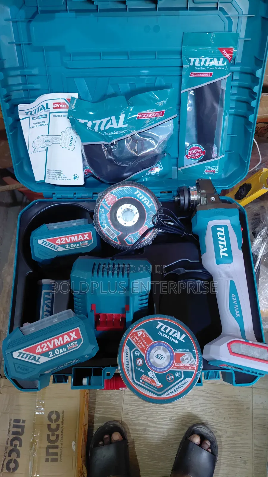42v Max Total Cordless Angle Grinding Machine