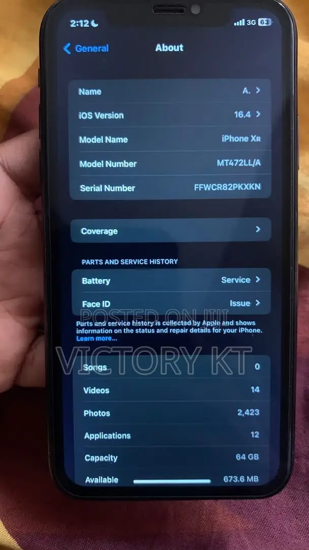 Apple iPhone XR 64 GB Black