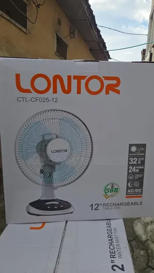 Lontor 12 Inches Rechargeable Table Fan