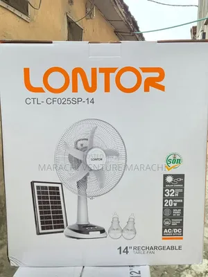 Lontor 14 Inches Rechargeable Table Fan Big Size CTL-CF025SP-14