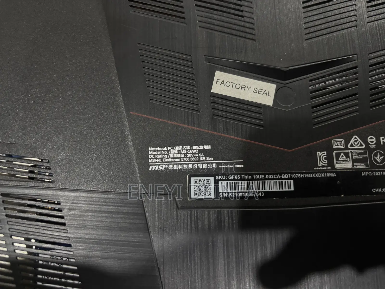 Laptop MSI GF65 Thin 10UE 16GB Intel Core i7 SSD 500GB