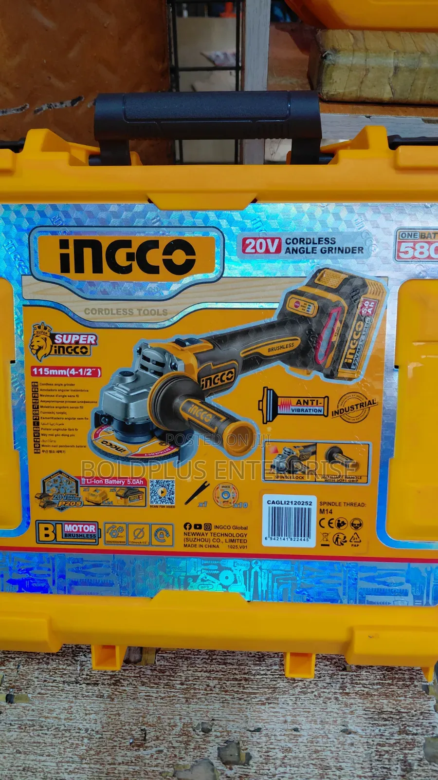 20v Ingco Cordless Angle Grinding Machine